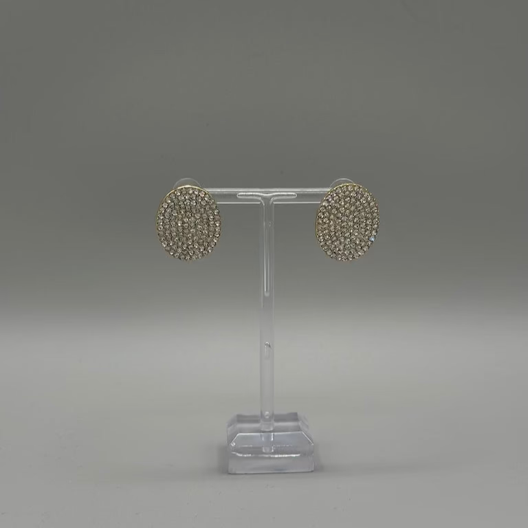 Golden Glimmer Disc Earrings