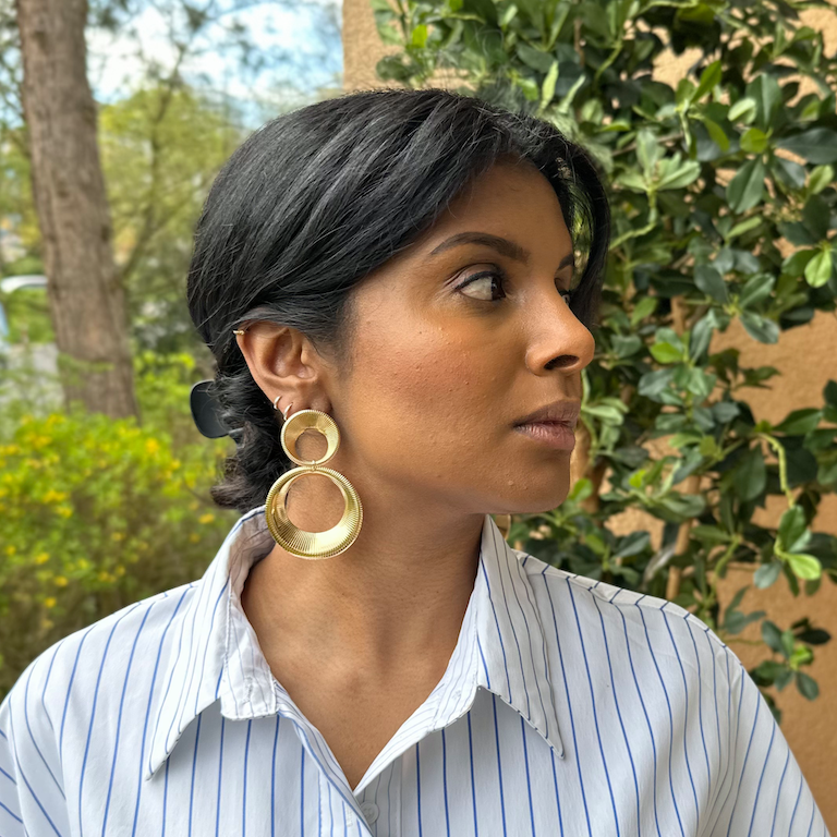 Golden Aura Hoop Earrings