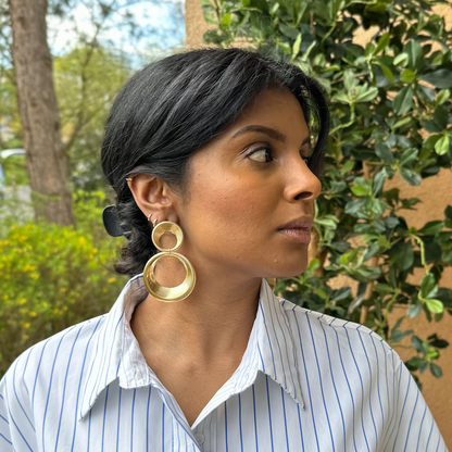 Golden Aura Hoop Earrings