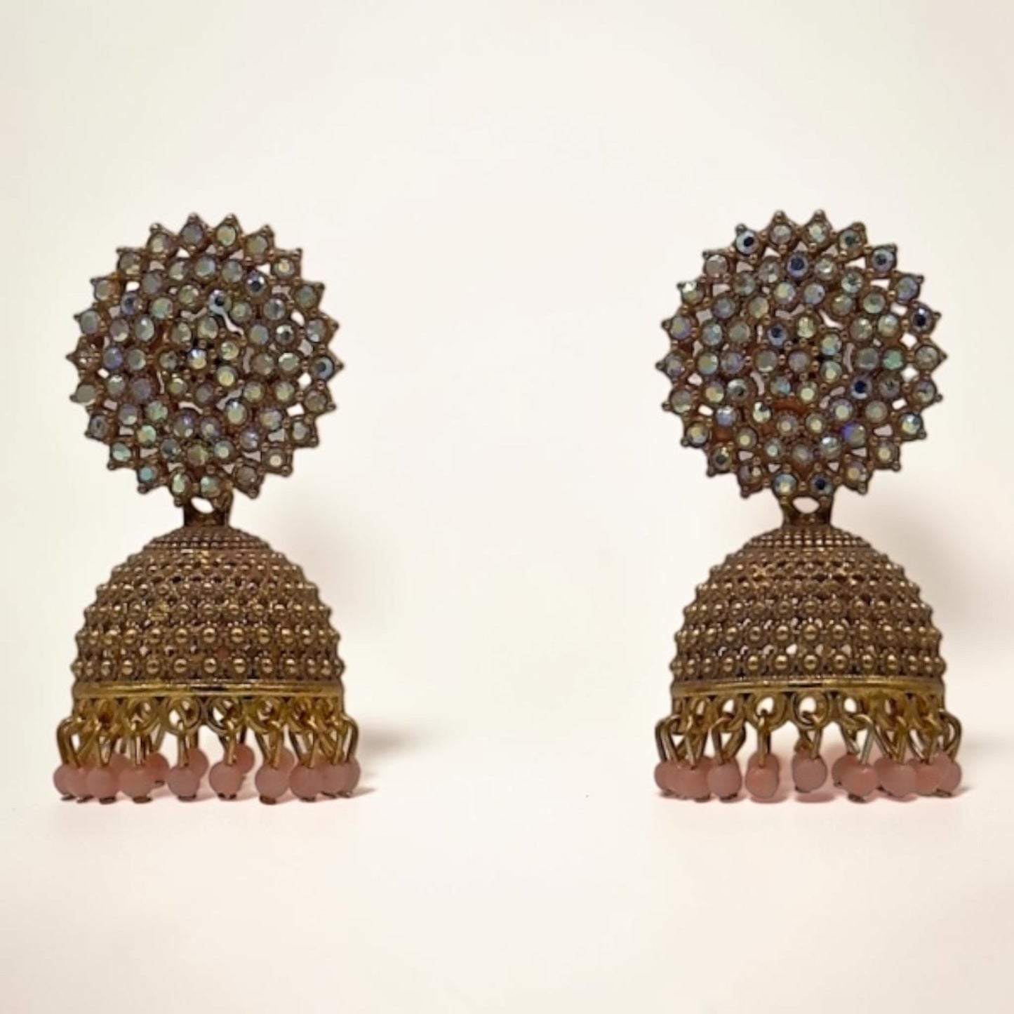 Gemstone Jhumka Radiance – Rose