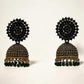 Gemstone Jhumka Radiance – Dark green