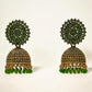 Gemstone Jhumka Radiance – Green