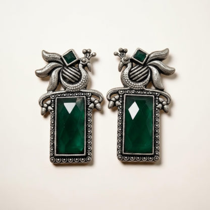 Regal Stud Earrings – Grün