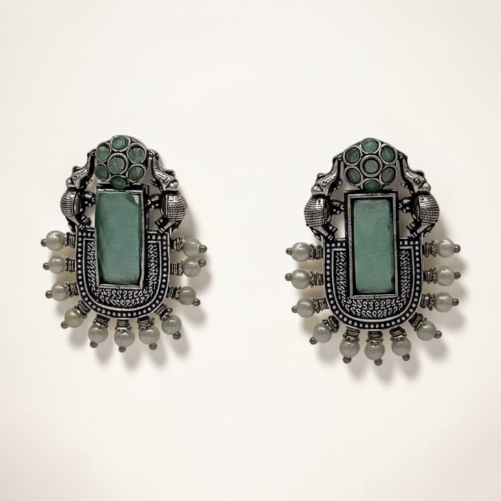 Regal Radiance Studs – Green