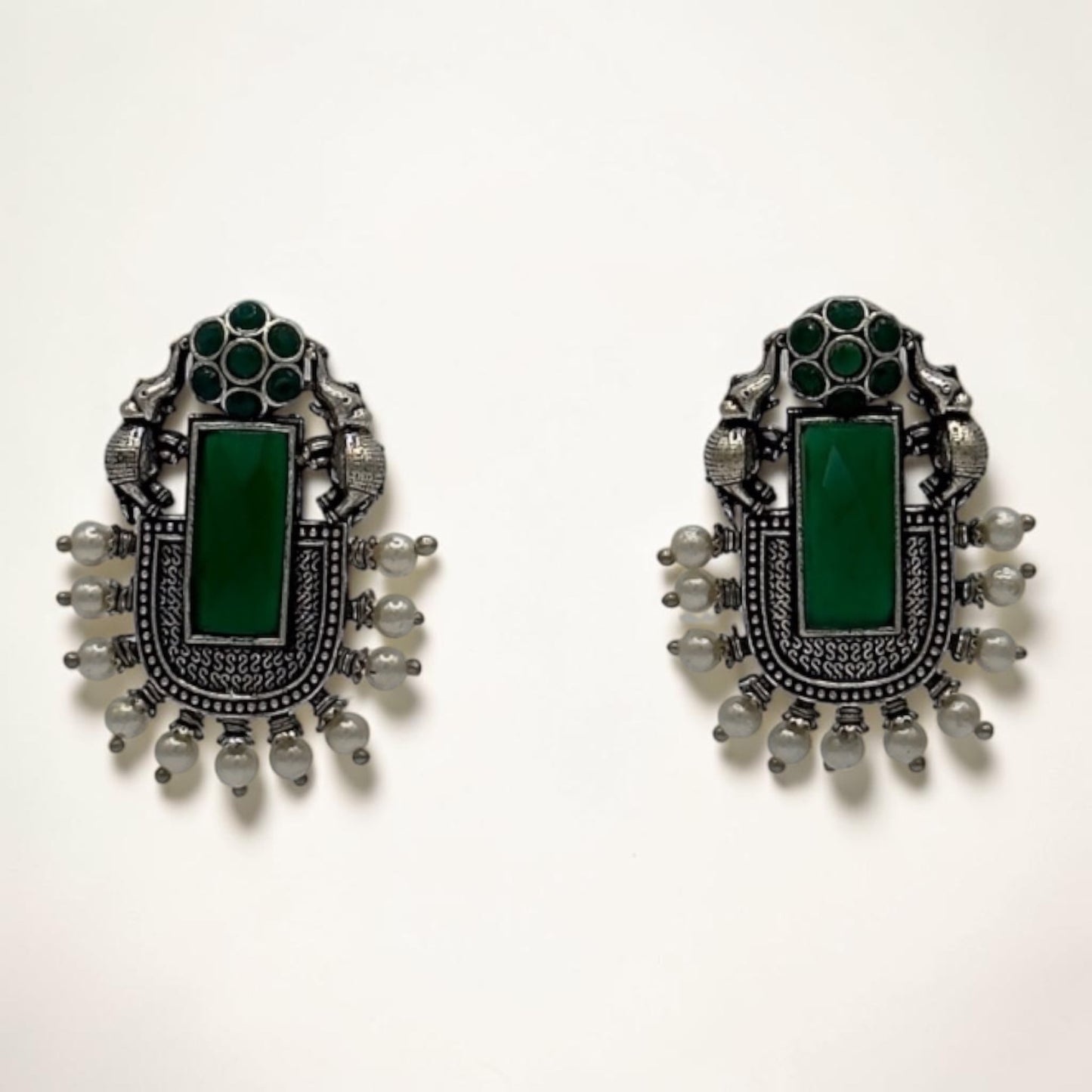 Regal Radiance Studs – Green