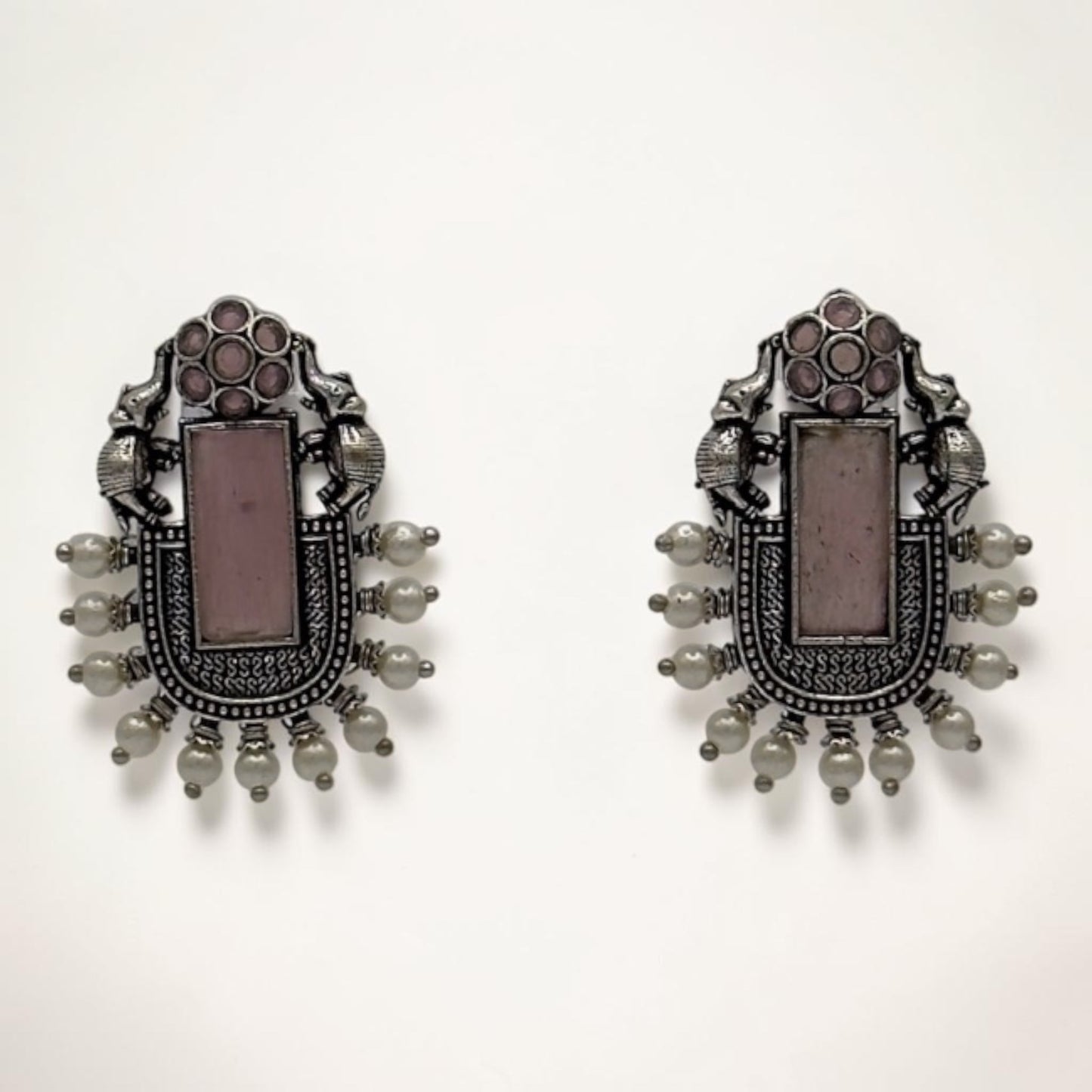 Regal Radiance Studs – Rose