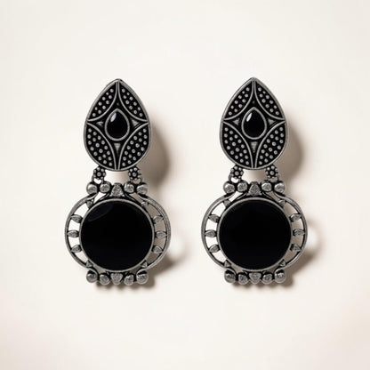 Royal Drop Earrings – Black