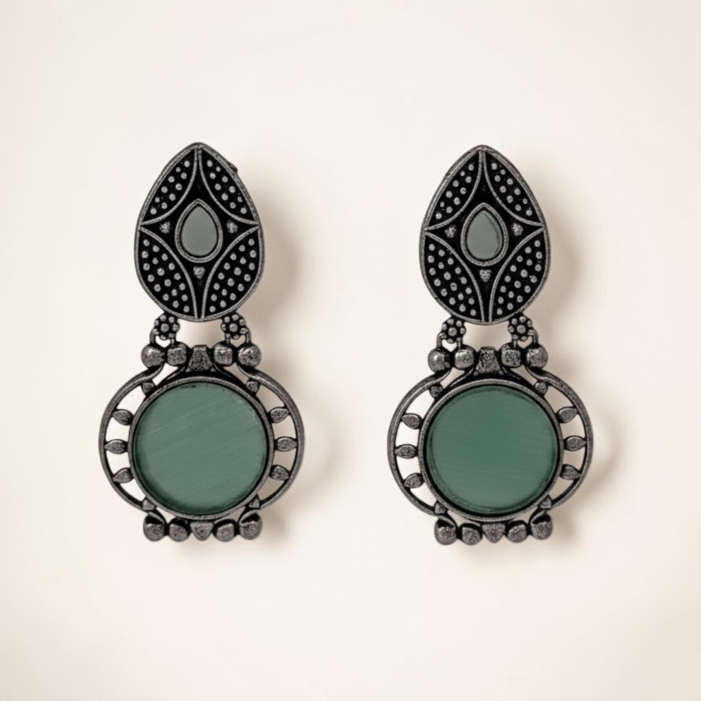 Royal Drop Earrings – Light green