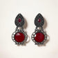 Royal Drop Earrings – Dark red