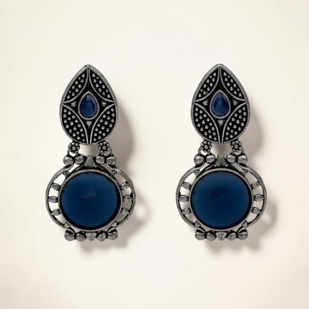 Royal Drop Earrings – Navi blue