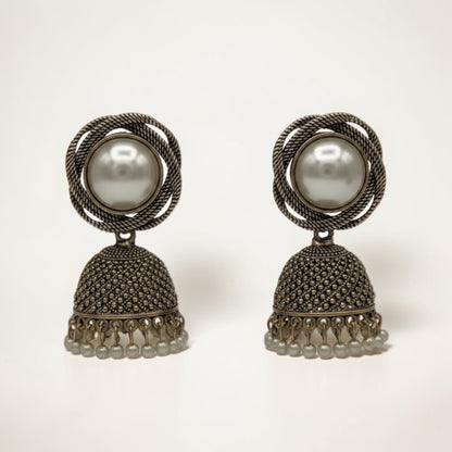 Pearl Grace Jhumka – Gold