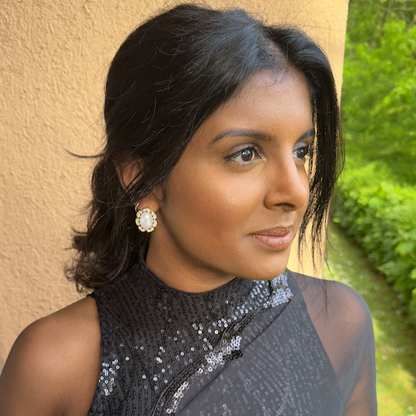 Regal Pearl Frame Earrings