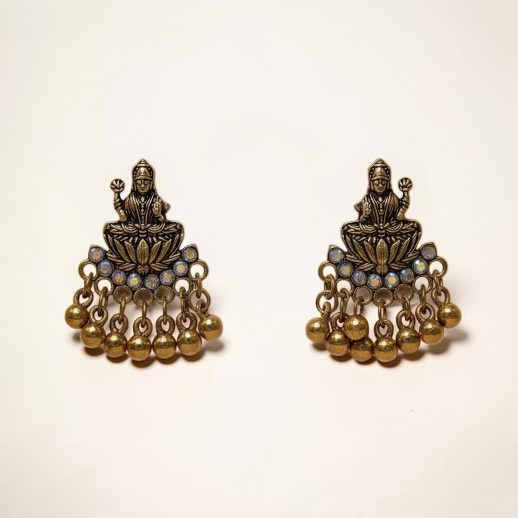 Graceful Charm Drops – Gold with beads