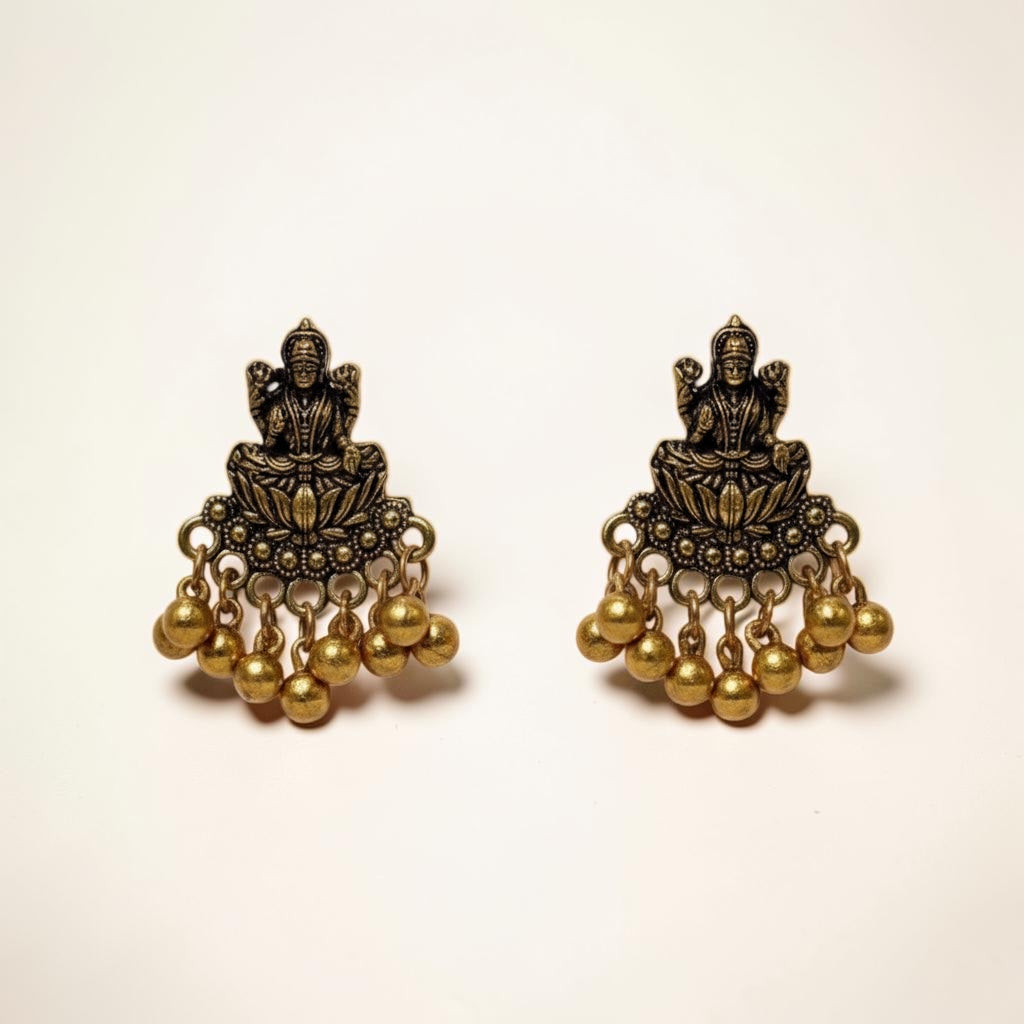 Graceful Charm Drops – Gold with beads